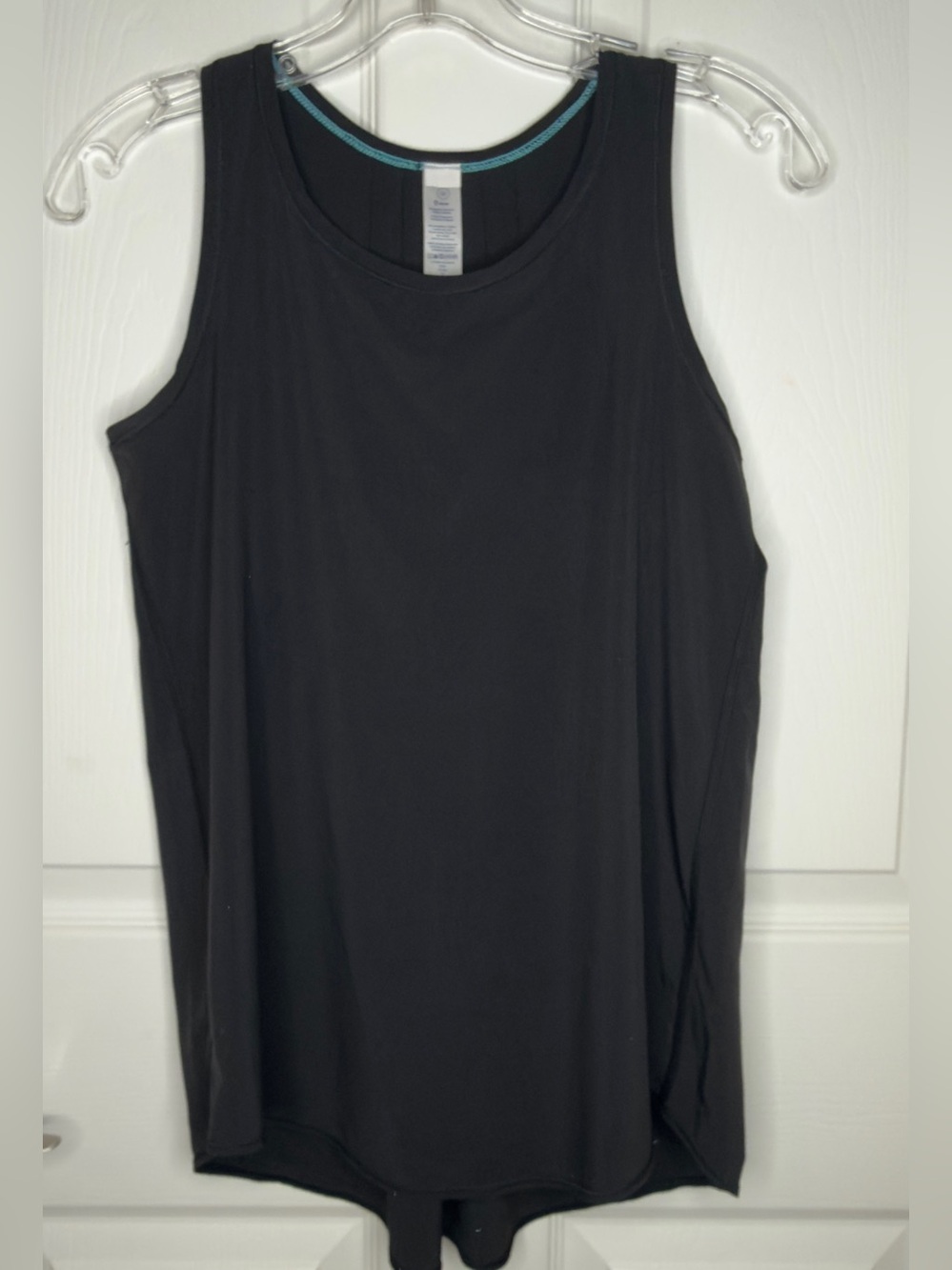 Ivivva Pleated Swing Tank Top Black with Teal Trim Sz 14